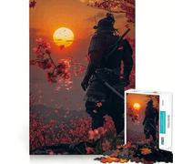 Rompecabezas Samurai Sunset de 1000 Piezas para Adultos Juguete Inteligente para el hogar Corte Suave Sorpresa navideña (50x75cm)