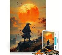 Rompecabezas Samurai Sunset de 1000 Piezas para Adultos: Mejora la Memoria, diversión Relajante, Bordes Afilados, Regalo navideño (50x75cm)