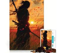 Rompecabezas Samurai Sunset de 1000 Piezas para Adultos y Adolescentes Recuerda armarlo Lentamente Disfruta de un Corte preciso Arte Coleccionable (38x52cm)
