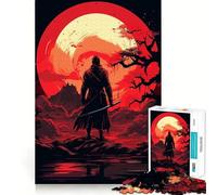 Rompecabezas Samurai Sunset Japan de 1000 Piezas para Adultos, Juguete Intelectual Relajante, Divertido, de Corte preciso, (50x75cm)