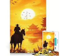Rompecabezas Samurai Sunset para Adolescentes, 1000 Piezas, Potencia la Memoria, Momentos de Tranquilidad, Corte Premium, Regalo de cumpleaños (50x75cm)