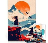 Rompecabezas Samurai Sunset para Adultos, 1000 Piezas, Juguete para ejercitar la Mente, pasatiempo Tranquilo, diseño, Montaje, Regalo navideño (38x52cm)