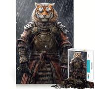 Rompecabezas Samurai Tiger de 1000 Piezas para Adultos: Ayuda a Mejorar la Memoria, Calma Mental, diseño, Montaje y Regalo Creativo (50x75cm)