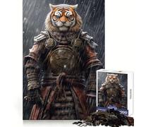 Rompecabezas Samurai Tiger de 1000 Piezas para Adultos: Ayuda a Mejorar la Memoria, Calma Mental, diseño, Montaje y Regalo Creativo (50x75cm)