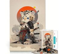 Rompecabezas Samurai Tigre Blanco de 1000 Piezas Diversión para Entrenar la Mente Encaja Perfectamente sin Huecos Actividad para Fortalecer los Lazos Familiares (38x26cm)