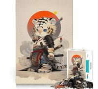 Rompecabezas Samurai Tigre Blanco de 1000 Piezas Juguete Creativo para desarrollar la Habilidad Cierre Seguro sin Piezas Sueltas Actividad para Fortalecer los Lazos Familiares (50x75cm)