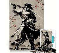 Rompecabezas Samurai V de 1000 Piezas para Adultos y Adolescentes Juguete para Pensar y reflexionar Alivia el estrés Regalo navideño de Corte Limpio (38x52cm)