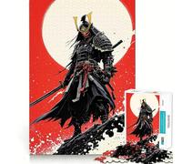 Rompecabezas Samurai Warrior Red Sun de 1000 Piezas para Adolescentes Juguete de razonamiento y Desarrollo Mental Corte preciso (38x52cm)