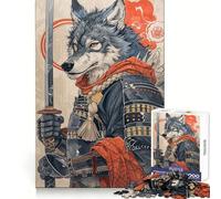 Rompecabezas Samurai Wolf de 1000 Piezas para Adolescentes Juguete Intelectual para Disfrutar en Familia Corte de Calidad (50x75cm)
