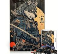 Rompecabezas Samurai Wolf de 1000 Piezas para Adolescentes, Juguete Mental, Tiempo de Paz, Corte Premium, Regalo artístico (38x52cm)