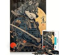 Rompecabezas Samurai Wolf de 1000 Piezas para Adultos Ideal para Mejorar la Memoria y aliviar el estrés Diseño para armar (50x75cm)