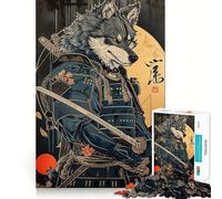 Rompecabezas Samurai Wolf de 1000 Piezas para Adultos y Adolescentes Ideal para Relajarse, calmarse y desconectar Corte Suave Regalo conmovedor (38x26cm)