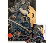 Rompecabezas Samurai Wolf de 1000 Piezas para Adultos y Adolescentes Ideal para Relajarse, calmarse y desconectar Corte Suave Regalo conmovedor (38x26cm)