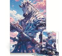 Rompecabezas Samurai Zebra Sakura de 1000 Piezas para Adultos Juguete para ejercitar la Mente Diseño Casual y Relajante Colección de Arte para armar Pieza (38x52cm)