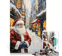 Rompecabezas Santa Claus Is Coming to Town para Adolescentes, 1000 Piezas, Juguete para ejercitar la Mente, Arte para Relajarse, (38x52cm)