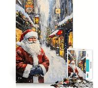 Rompecabezas Santa Claus Is Coming to Town para Adultos, 1000 Piezas, para ejercitar la Mente y relajarla, con Bordes precisos, de la colección Art Collection (38x26cm)