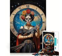 Rompecabezas Santísima Muerte de 1000 Piezas para Adolescentes, Juguete de lógica Mental, Escape Tranquilo, Arte de Bordes Finos, Coleccionable (50x75cm)
