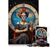 Rompecabezas Santísima Muerte de 1000 Piezas para Adolescentes, Juguete de lógica Mental, Escape Tranquilo, Arte de Bordes Finos, Coleccionable (50x75cm)