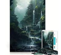 Rompecabezas Santuario de Las Cascadas de 1000 Piezas para Adolescentes Juguete de razonamiento y Habilidad Divertido y Relajante Corte preciso Regalo Ideal (50x75cm)