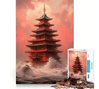Rompecabezas Santuario del Mar Furioso de 1000 Piezas para Adultos Juguete Intelectual para calmar y Relajarse Corte preciso Artículo de Santa Claus (38x26cm)