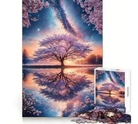 Rompecabezas Santuario Sakura Estelar para Adultos, 1000 Piezas, Smart Reason Toy Family Bond, Bordes Lisos, Exhibición Artística 50x75cm