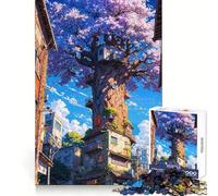 Rompecabezas Santuario Urbano Sakura para Adolescentes, 1000 Piezas, Entrenamiento Mental, Suave, Distracción, Uniforme, Regalo Navideño (50x75cm)