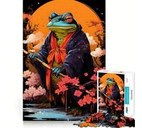 Rompecabezas Sapo Guerrero Rana Guerrero 1000 Piezas Recall Fun Play Piezas sin Rebabas de Corte Limpio Juego portátil y Divertido (38x26cm)