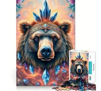 Rompecabezas Sapphire Bear Stonimal de 1000 Piezas para Adolescentes Juguete de lógica, Sencillo y Divertido Bordes Suaves Regalo Elegante (38x26cm)