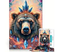 Rompecabezas Sapphire Bear Stonimal de 1000 Piezas para Adultos y Adolescentes Juguete para Pensar y reflexionar Alivia el estrés Regalo navideño de Corte Limpio (38x52cm)