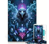 Rompecabezas Sapphire Raven Stonimal de 1000 Piezas para Adolescentes, Juguete de lógica Mental, Escape Tranquilo, Arte de Bordes Finos, Coleccionable (38x52cm)