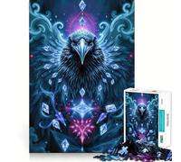 Rompecabezas Sapphire Raven Stonimal de 1000 Piezas para Adultos Que mejoran la Memoria y alivian la ansiedad Decoración de Pared con Bordes Afilados (50x75cm)