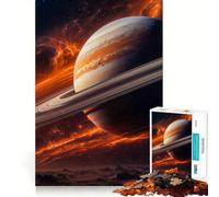 Rompecabezas Saturno en el Espacio de 1000 Piezas para Adolescentes Juguete de lógica Mental Juego de Escape Relajante Arte de Bordes Finos Coleccionable (50x75cm)