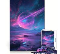 Rompecabezas Saturno Vista en un Planeta para Adolescentes 1000 Piezas Juguete para Ejercicio Mental Relajante Diseño Ensamblaje Sorpresa de Navidad (38x52cm)