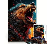 Rompecabezas Savage Wolf de 1000 Piezas para Adultos Juguete Inteligente para Jugar Juntos Diversión con Corte preciso Exhibición artística (38x52cm)