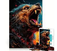 Rompecabezas Savage Wolf de 1000 Piezas para Adultos Juguete para el hogar Disfrute de un Corte Fino Regalo Ideal para Navidad (50x75cm)