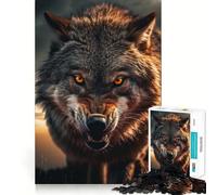 Rompecabezas Savage Wolf in Wild de 1000 Piezas para Adolescentes, Juguete de lógica de Rompecabezas, Alivio del estrés, Corte Suave, Regalo Memorable (50x75cm)