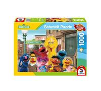 Schmidt Spiele 57574 Barrio Sésamo, un reencuentro con Buenos Viejos Amigos, 1000 Piezas, Multicolor, Normal