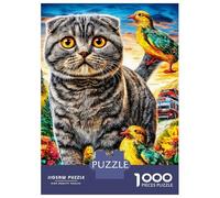 Rompecabezas Scottish Fold 1000 Piezas para Adultos Y Familias - Puzzle DIY, Desafío Satisfactorio 38x26cm/1000pcs