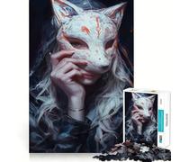Rompecabezas Secret Fox Girl de 1000 Piezas para Adolescentes, Juguete Que desafía la Mente, pasatiempo Tranquilo, Corte preciso, Regalo de Temporada (38x26cm)