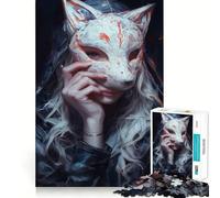 Rompecabezas Secret Fox Girl de 1000 Piezas para Adultos Ideal para Mejorar la Memoria Pasatiempo para el hogar Decoración de Pared con imágenes (38x52cm)
