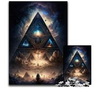 Rompecabezas Secretos de la Pirámide para Adultos, 1000 Piezas, Juego Interactivo Familiar, decoración del hogar, Regalo de ingenio, 26x38cm (10,23x14,96 Pulgadas)
