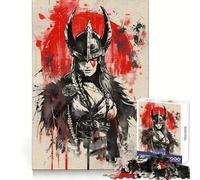 Rompecabezas Seeres Warrior Viking de 1000 Piezas para Adultos Rompecabezas Mental Arte para la Calma Mental (38x26cm)
