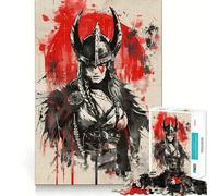Rompecabezas Seeres Warrior Viking de 1000 Piezas para Adultos Rompecabezas Mental Arte para la Calma Mental (38x26cm)