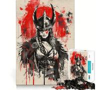 Rompecabezas Seeres Warrior Viking para Adultos, 1000 Piezas, lógica Clara, Juguete, Tiempo Libre, Corte Perfecto, Regalo Creativo (50x75cm)