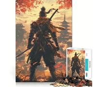 Rompecabezas Sekiro Samurai Warrior de 1000 Piezas para Adultos, Juguete de lógica, Tiempo Libre, Bordes Lisos, Regalo de Temporada (38x26cm)