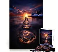 Rompecabezas Sendero al Atardecer hacia el Horizonte para Adolescentes, 1000 Piezas, Juguete para ejercitar la Mente, fácil y Divertido de armar, Regalo Ideal 38x52cm