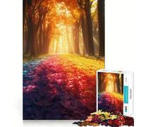 Rompecabezas Sendero Arcoíris a Través del Bosque de 1000 Piezas para Adolescentes Juego de lógica Tiempo de Juego Colección de Piezas de Arte con Corte preciso (50x75cm)