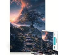 Rompecabezas Sendero de la Cumbre del Atardecer para Adolescentes, 1000 Piezas, Mejora la Memoria, Diversión Tranquila, Bordes Precisos, Regalo Artístico 38x26cm