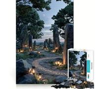Rompecabezas Sendero de Piedra Místico al Anochecer de 1000 Piezas para Adolescentes Juguete Intelectual para Fortalecer Lazos afectivos Corte de Calidad Regalo Memorable (38x26cm)