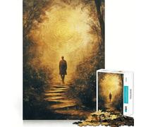 Rompecabezas Sendero del Bosque Místico para Adolescentes, 1000 Piezas, Fortalece la Memoria, Alivia la Tensión, Bordes Lisos, Sorpresa Navideña (50x75cm)
